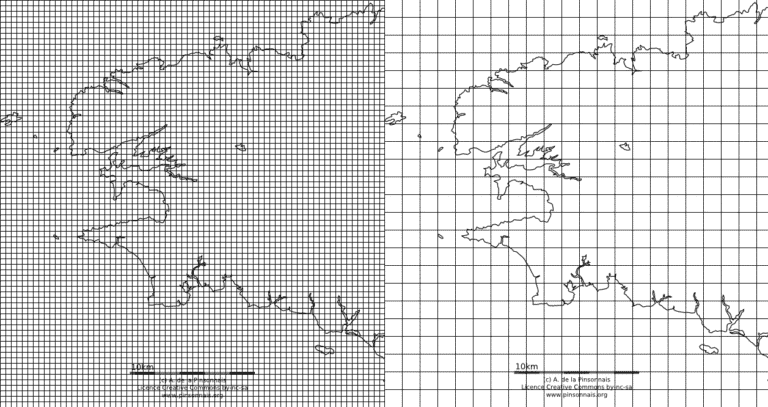 The grid of a weather model