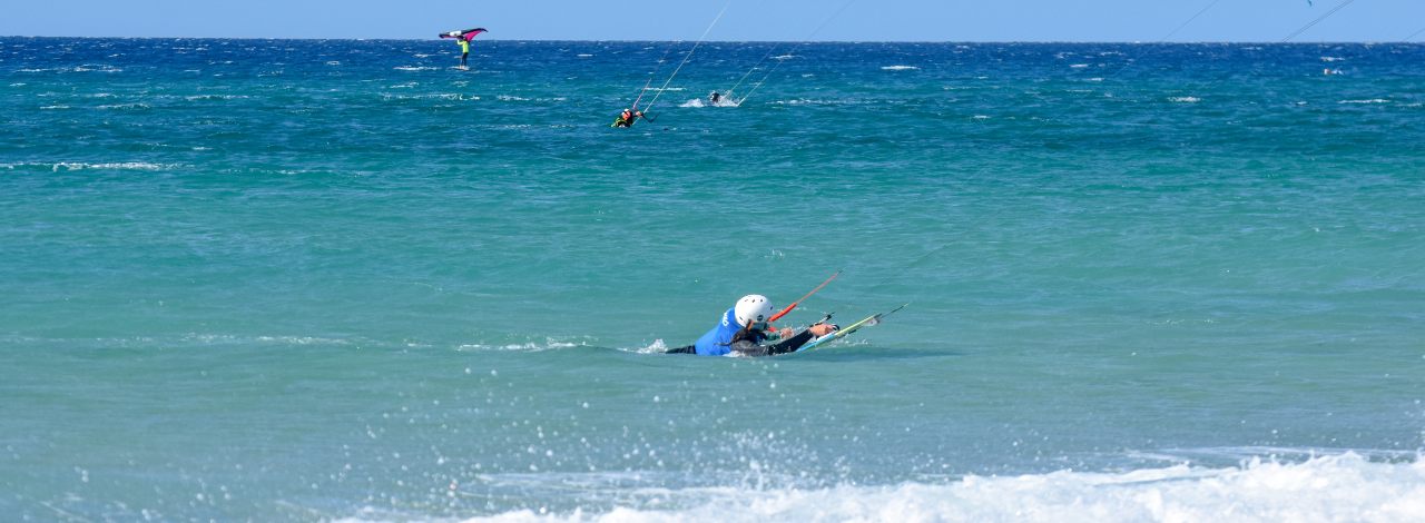 nage tractée en kitesurf